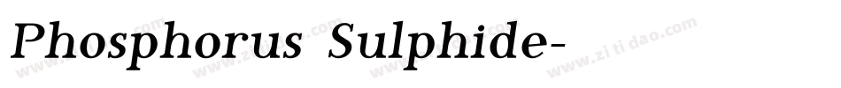 Phosphorus Sulphide字体转换